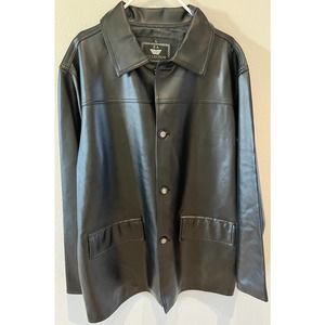 Brand New XL Men's Black Leather Jacket